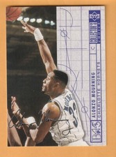 Alonzo Mourning Charlotte Hornets 1994-95 Collector's Choice Silver Signature 9G