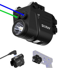500 Lumen Pistol Blue Green Light Dual Laser Combo Rechargeable Blue Laser Beam