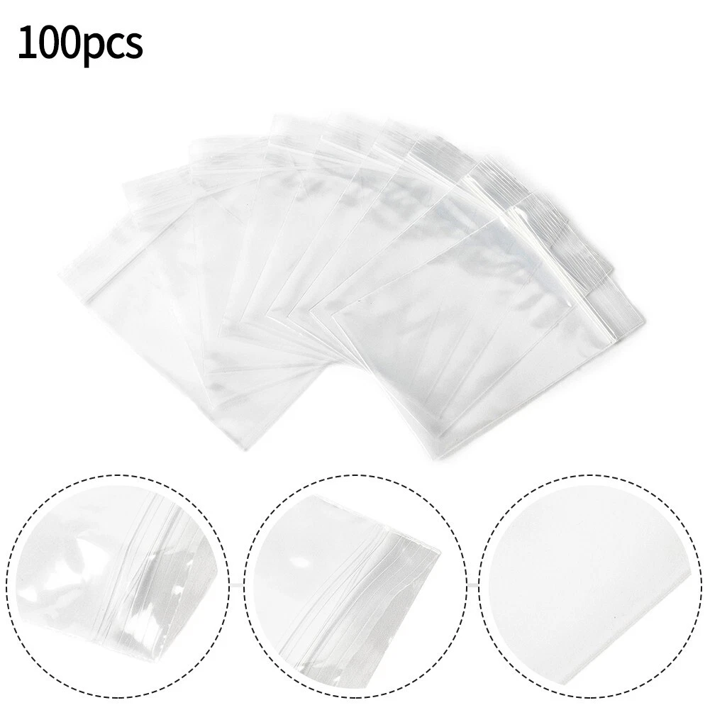 100Pcs Petit Sacs Plastique Transparent Sac en Prise Auto Joint