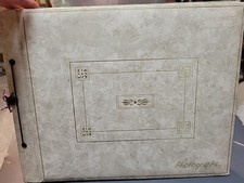 Vintage Photo Album/Scrap Book Embossed 20 Black Pages Unused Condition