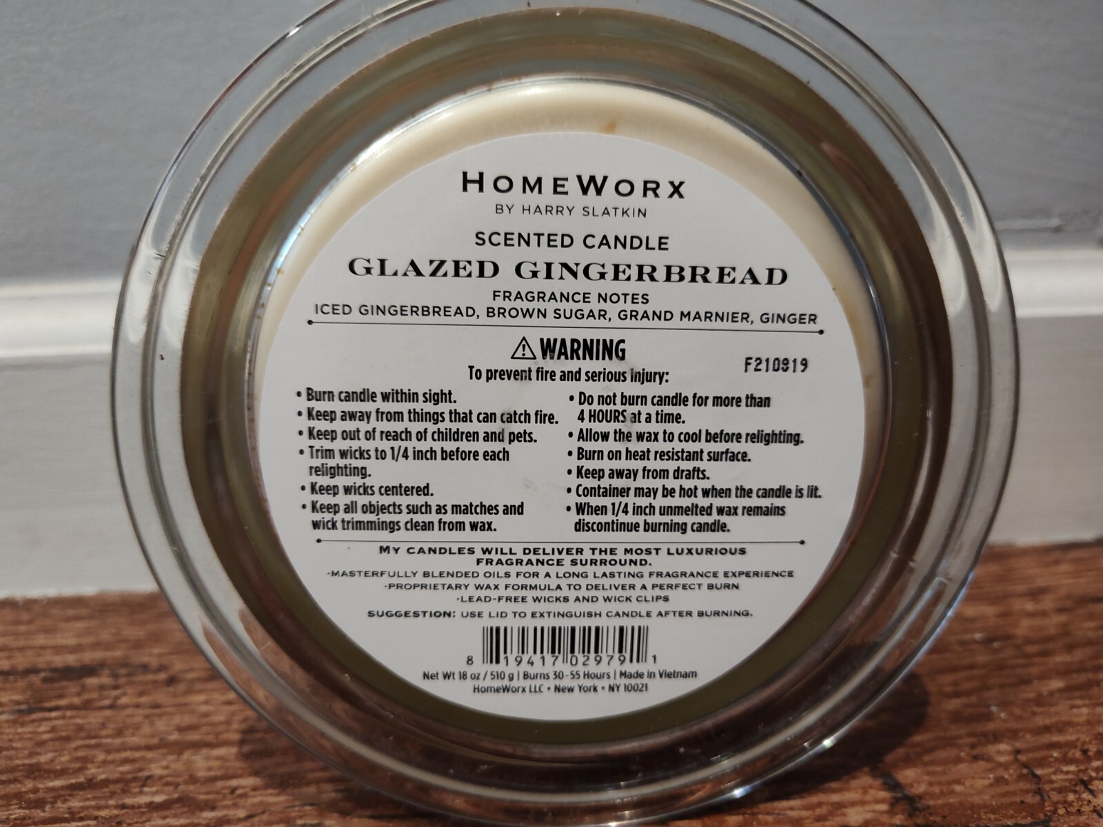 HomeWorx "Glazed Gingerbread" 4 wick 18 oz Candle eBay