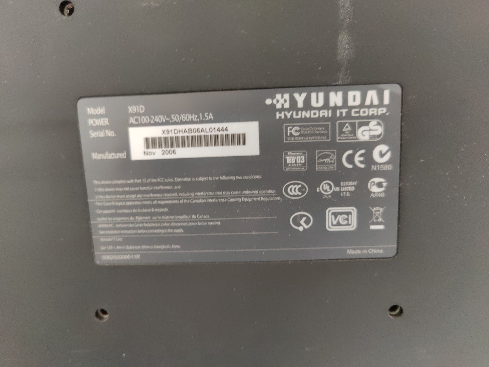 Монитор hyundai x91d