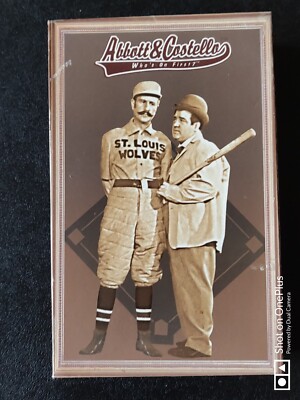 Abbott & Costello ''Who's On First?'' Quartz Pocket Watch w/ Chain Booklet & Box
