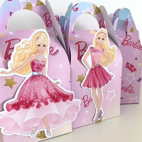 6x Barbie Dolls Lolly Loot Bag Box. Party Supplies Banner Bunting Cake - Picture 2 of 6