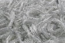 40 pk 1.5" Clear Sparkle Crappie Fishing Tube Jig Skirts Bluegill Perch