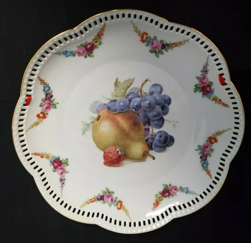 Vintage Large Schumann Arzberg Plate pear grapes strawberries From 1960