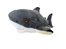 DESTINATION NATION Gray Black Tipped SHARK Week 10" Plush Toy Stuffed Animal