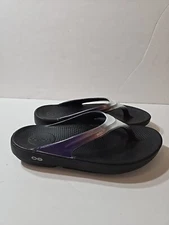 OOFOS Oolala Luxe Sandal Size 8 Purple/Silver