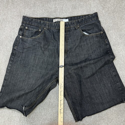 VINTAGE PJ Mark Shorts Mens Size 40 Black Denim Baggy 90s Y2K Rap 10.5" Inseam - Picture 6 of 6