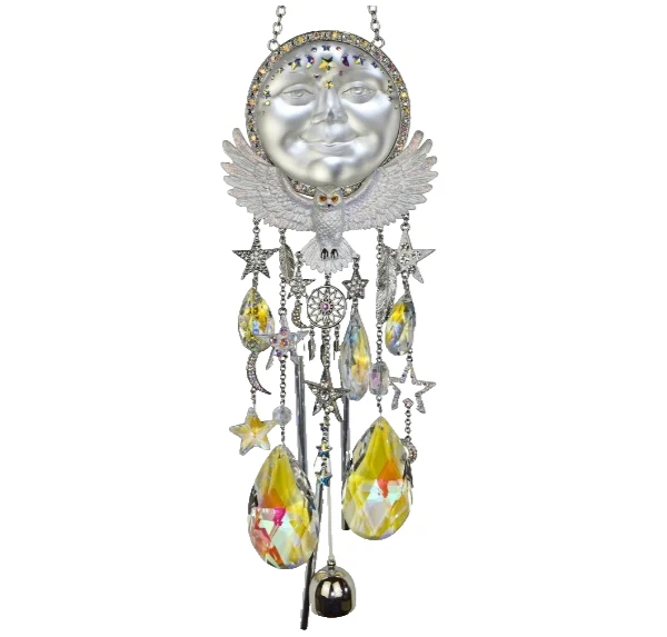 Spirit Of The Great Snowy Owl Dreamcatcher Venus Seaview Moon Wind Chime ST - Image 2 of 4