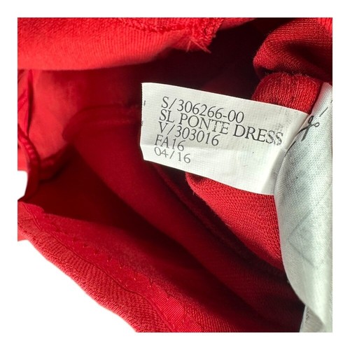 Banana Republic Women's 4 Red Fit Flare Sleeveless Dress Office Career Sexy - Picture 12 of 13
