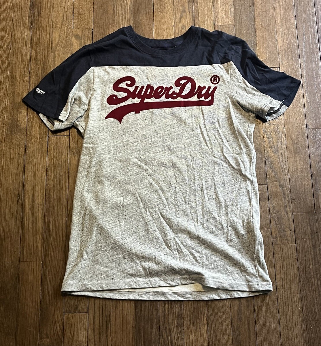 Vintage SuperDry Logo Shirt Gray Men's Large