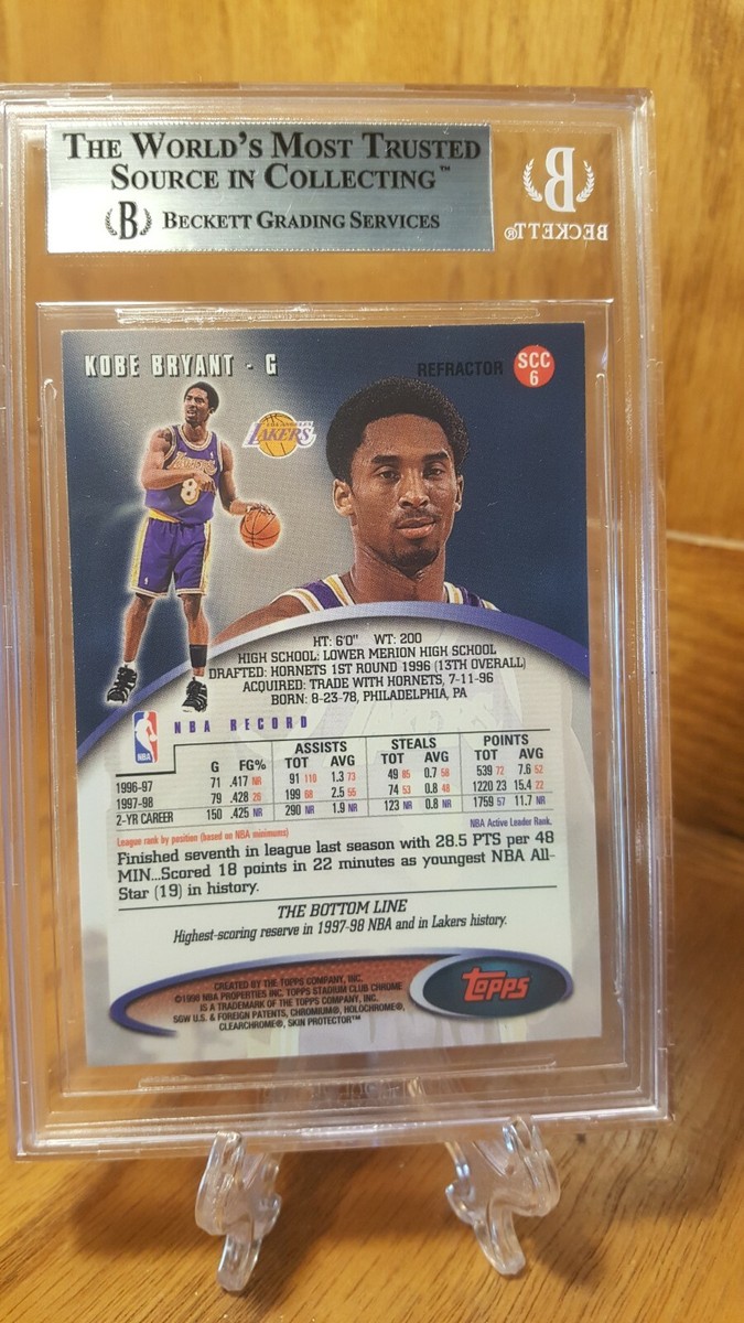 1998-99 Topps Stadium Club Chrome Refractors #SCC6 Kobe 1998-99 Topps Stadium Club Chrome Refractors #SCC6 Kobe