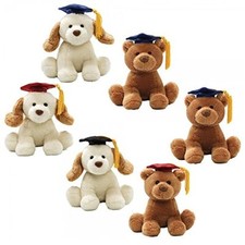 Ein Gund Graduation Pl&uuml;sch Hund oder B&auml;r -ohne Sound mit  Doktorhut nach Wahl