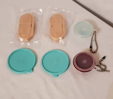 Vintage Tupperware Magnets & Key Chains W/lids Set-6 NOS Brand New In Package 