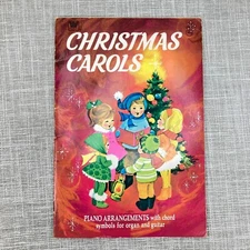 Whitman 1957 Christmas Carols Piano Arrangements Songs Book Vintage