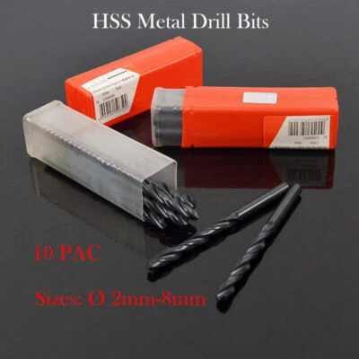 HSS High Speed Spiralbohrer Metallbohrer Twist Drill Set 10 Pack Rolled Neu - Bild 1 von 4