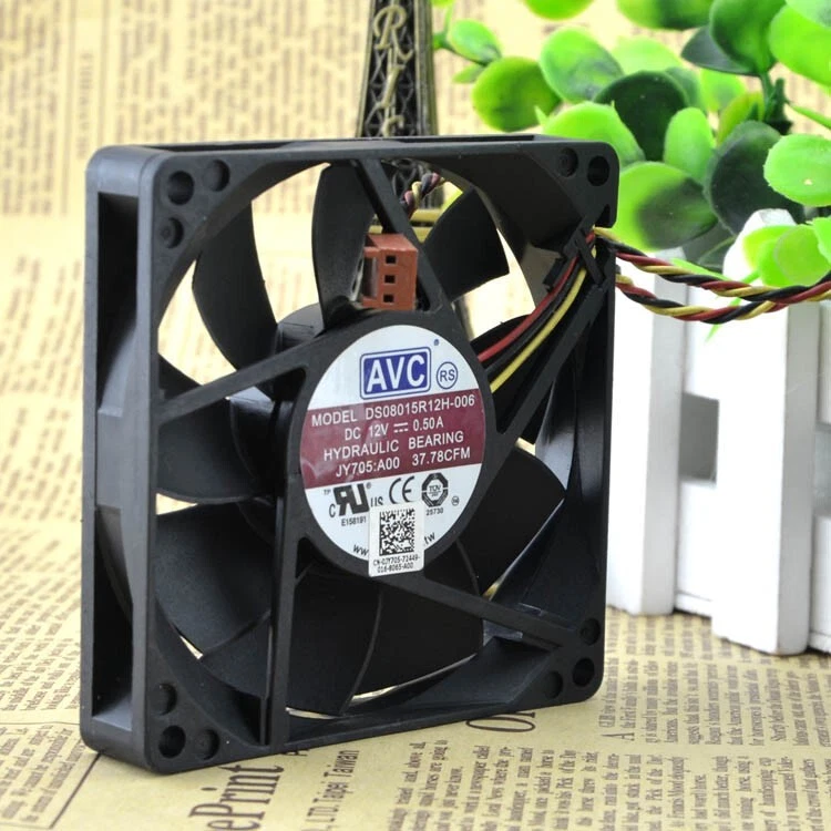 AVC DS08015R12H-006 8015 12V 0.50A 8cm 3pin Cooling Fan - Image 3 of 4