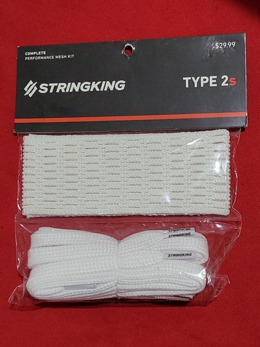 StringKing (1-Pack) Lacrosse Performance Mesh Type 2S KIT White STK-Type-2S-KIT