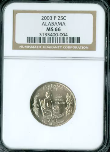 2003 P ALABAMA QUARTER NGC MS66 BUSINESS STRIKE   *