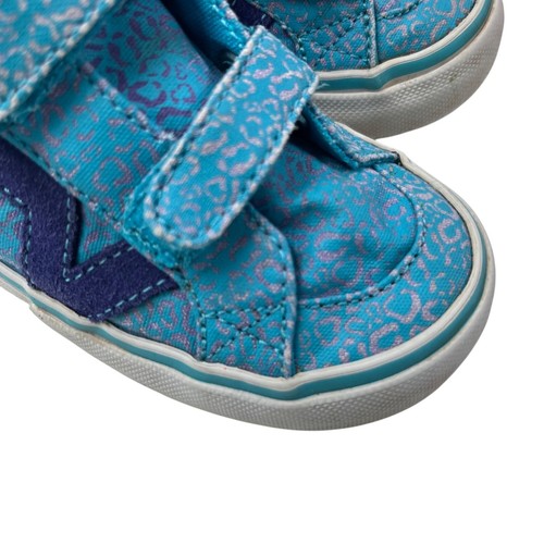 10 Kleinkind Vans Mädchen türkis blau lila Gepard Leinwand Tiermotiv - Bild 4 von 10