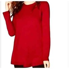 J. Jill Women's Crew Neck Women's True Red Long Sleeve Sweater SZ S EXCELLENT