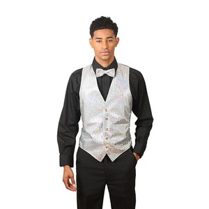 silver sequin vest top