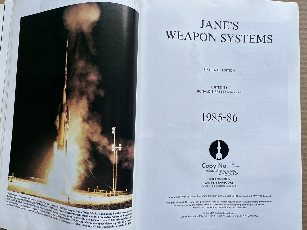 Jane's Weapon Systems 1985-86 Sixteenth Edition British Aerospace