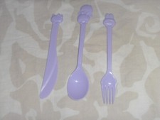 Hello Kitty Eva Air Sanrio Character Shining Star Plastic Fork Knife Spoon