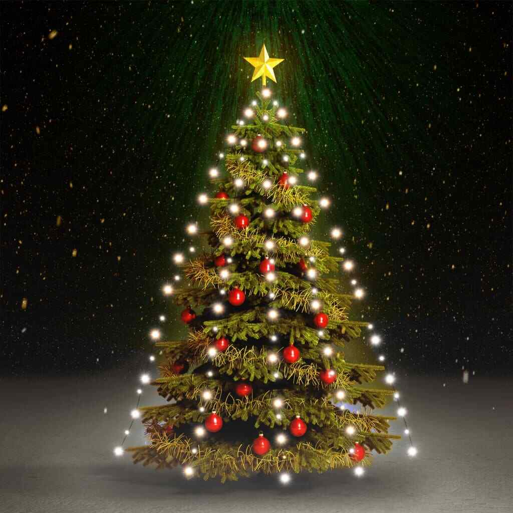 beleuchteter weihnachtsstern für außen LED Metall Stern 52 cm Weiß 800 LED Solar