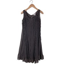 Vintage Y2K AA Studio Brown Polkadot Keyhole Tank Dress Women’s Size 16