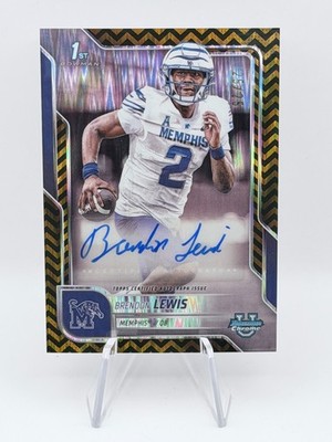 Brendon Lewis - 2025 Bowman U Chrome Auto Black & Gold Stealth 25/25 Memphis SSP