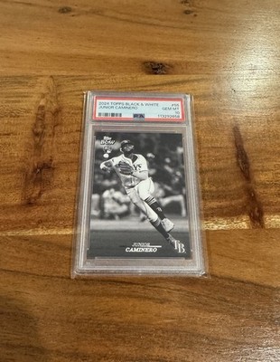 Junior Caminero 2024 Topps Black & White Rookie RC PSA 10 Gem Mint 