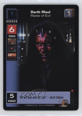 1999 Star Wars: Young Jedi CCG - The Council Expansion Darth Maul Master of Evil