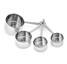 Amco Stainless Steel Measuring Cups Set Of 4 Baking Essentials Set of 4