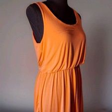 Gap Womens Summer Dress Soft Coverup Elastic Waist CORAL MEDIUM