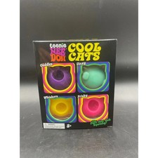 NeeDoh Cool Cats Teenie Stress Ball Set 4 Pack Soft Squishy Fidget Sensory Toy