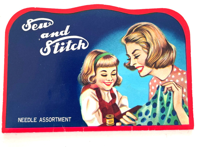 Sew and Stitch Vintage Antique Promotional  Sewing Needle Book Advertising Card