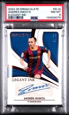 2024-25 PANINI IMMACULATE COLL ELEGANT INK #EI-AI ANDRES INIESTA