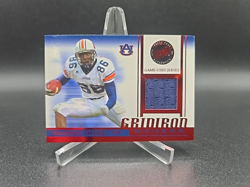 Courtney Taylor 2007 Gridiron Gamers Rookie Jersey Red Card #GG-CT RC Auburn - Image 3 of 4
