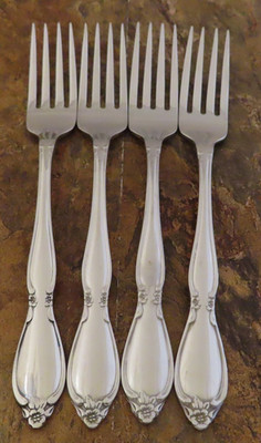 Oneida Chatelaine Set of 4 Dinner Forks Community Stainless Flatware Lot F