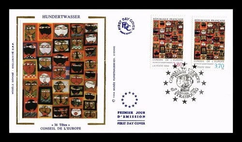 Dr Jim Stamps France Council of Europe 2v Set First Day Cover Silk Cachet