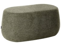 Bettbank Pouf Hocker Stoffbezug DunkelgrüN 100X60 Cm Oval Polsterhocker 44 Cm Ho