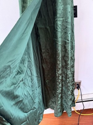 Lulus Simply Dreamy Emerald Green Satin Floral Jacquard Maxi Dress Size XL  NWT | eBay