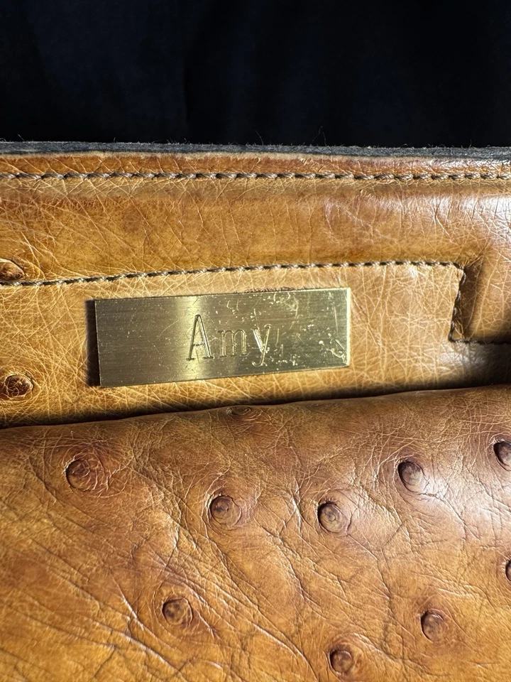 Классический Papoutsakis винтажный женщины страус кожи атташе чехол Дамская сумка - Изображение 2 из 4