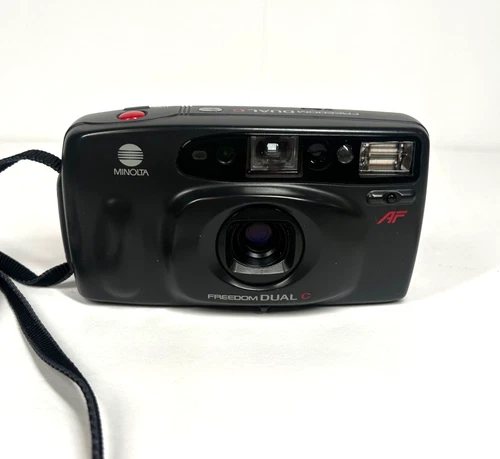 Minolta Freedom Dual C AF 35mm Film Point And Shoot Camera Tested Working