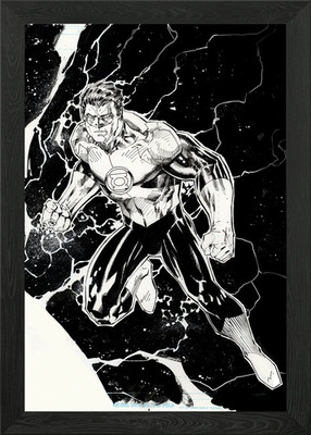 Green Lantern Vol 5 #20 BW Gerahmtes Wandbild Poster Leinwanddruck Bild
