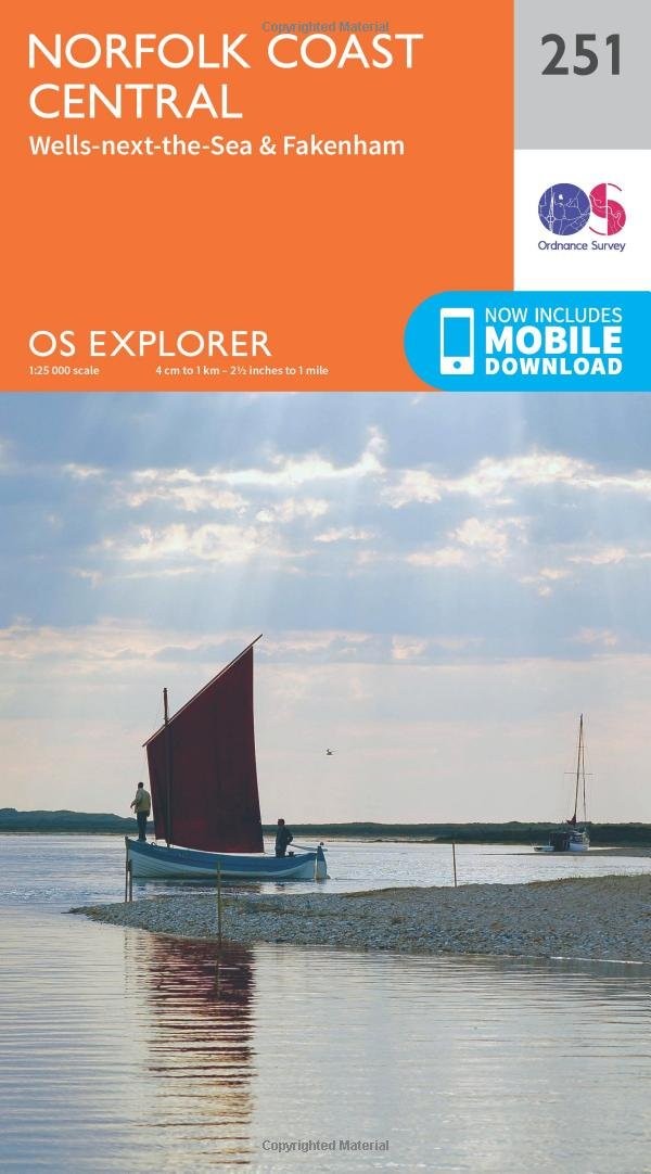 Norfolk Coast Central Map | Wells-next-the-Sea & Fakenham | Ordnance Survey | OS Explorer Map 251 | England | Walks | Hiking | Maps | Adventure - Image 4