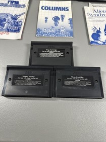 Sega Master System Game Bundle Lot 3 CIB Columns Time Soldiers Alien Syndrome