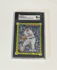 Brendan White SGC 9 MT 2024 Topps Yellow Crackle Foilboard RC #8 (18/50) Tigers